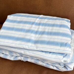 Martha Stewart Light Blue and White Striped Bedding Sheets